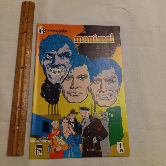 Manimal No. 1 1986 by Renegade Press Comic Book - Picture 10 of 10
